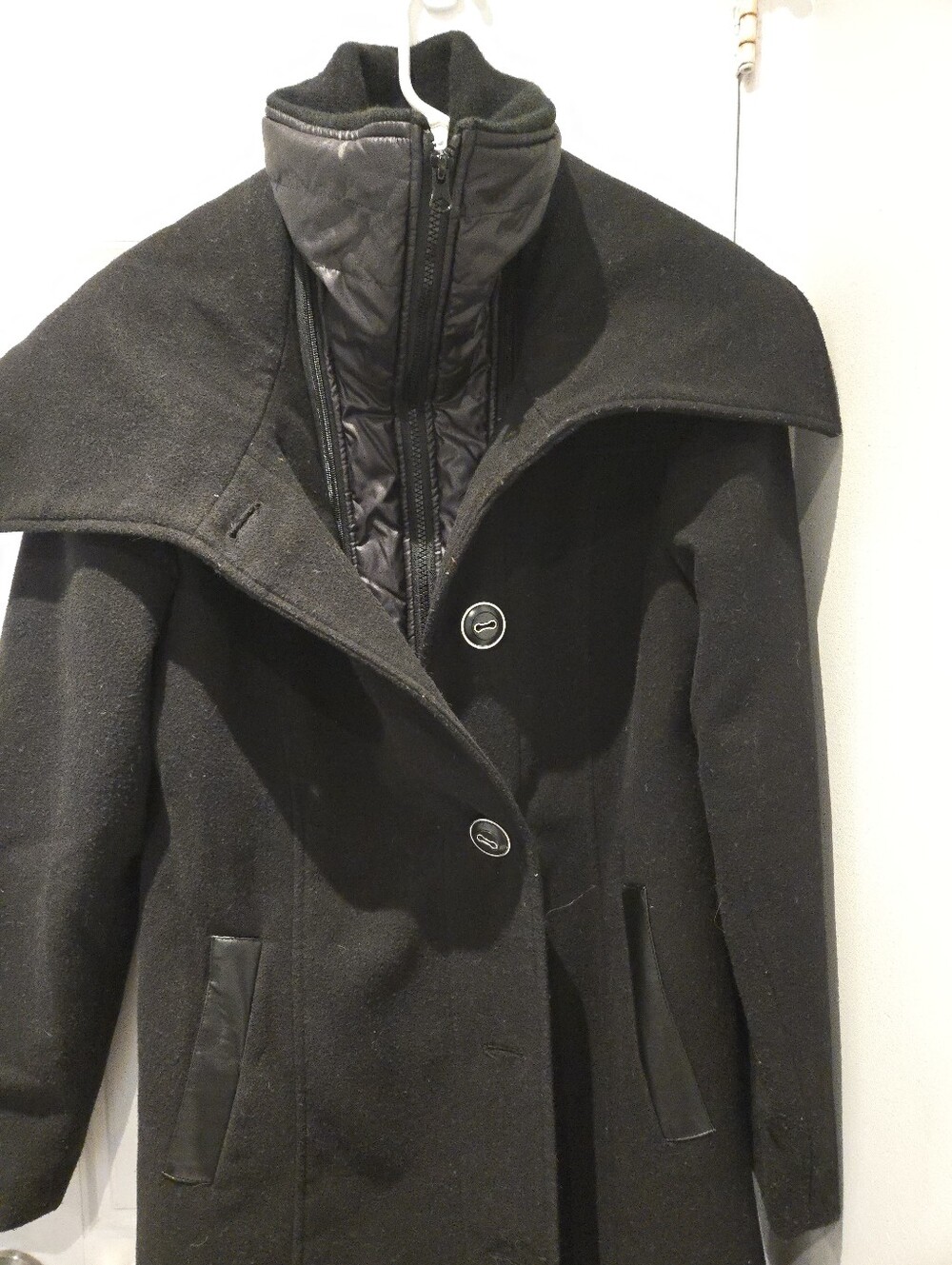 Fall/ Winter Coat Button Front With Inner Half Puffer - Picture 3 of 4